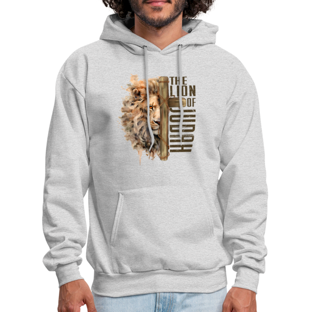 Jesus Lion of Judah Hoodie - ash
