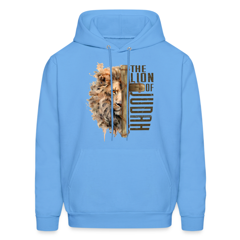 Jesus Lion of Judah Hoodie - carolina blue