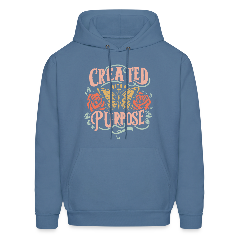 Created with a Purpose Hoodie - denim blue