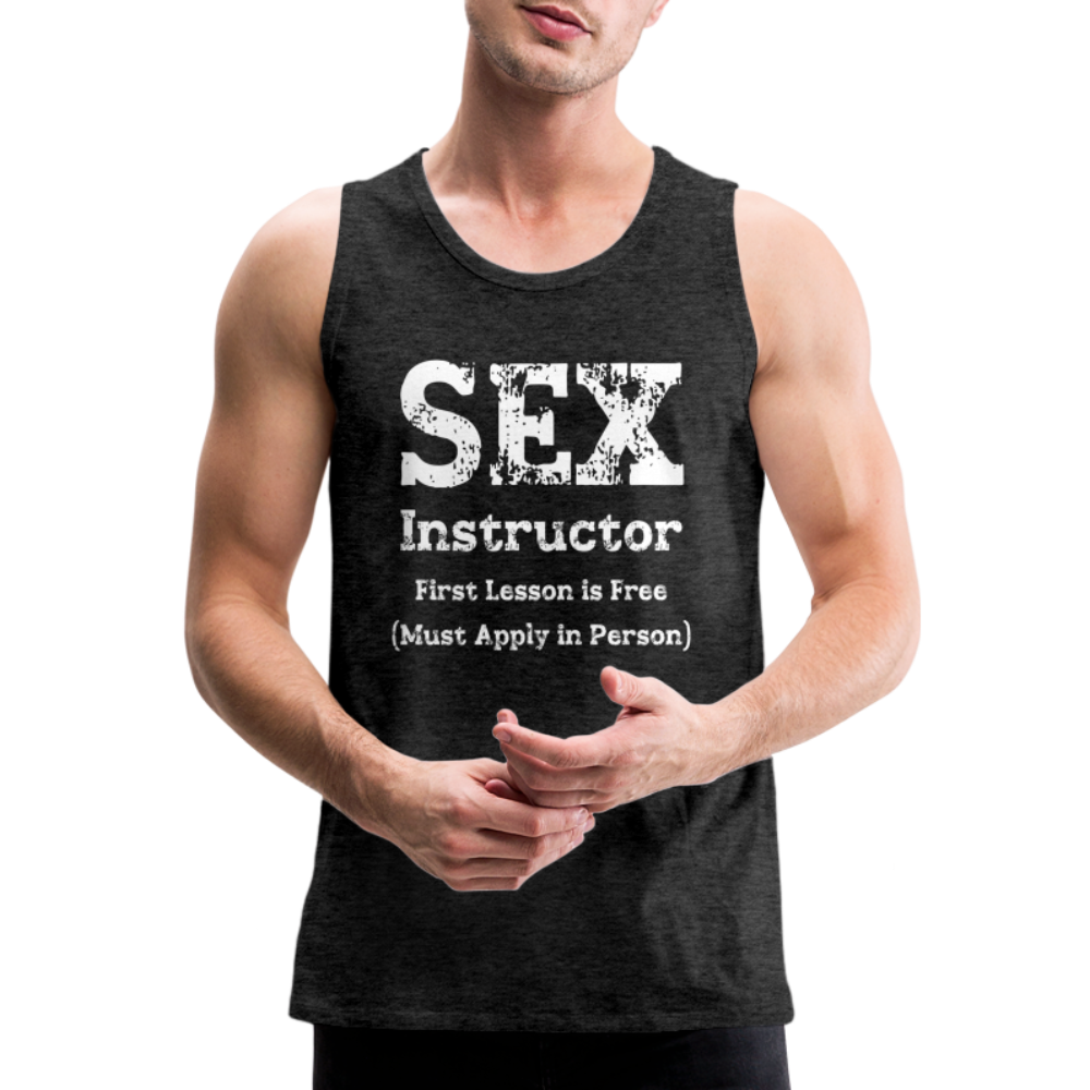Sex Instructor Men’s Premium Tank Top - charcoal grey