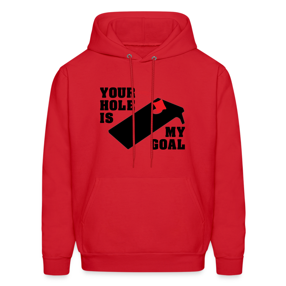 Your Hole Is My Goal (Cornhole) Hoodie - red