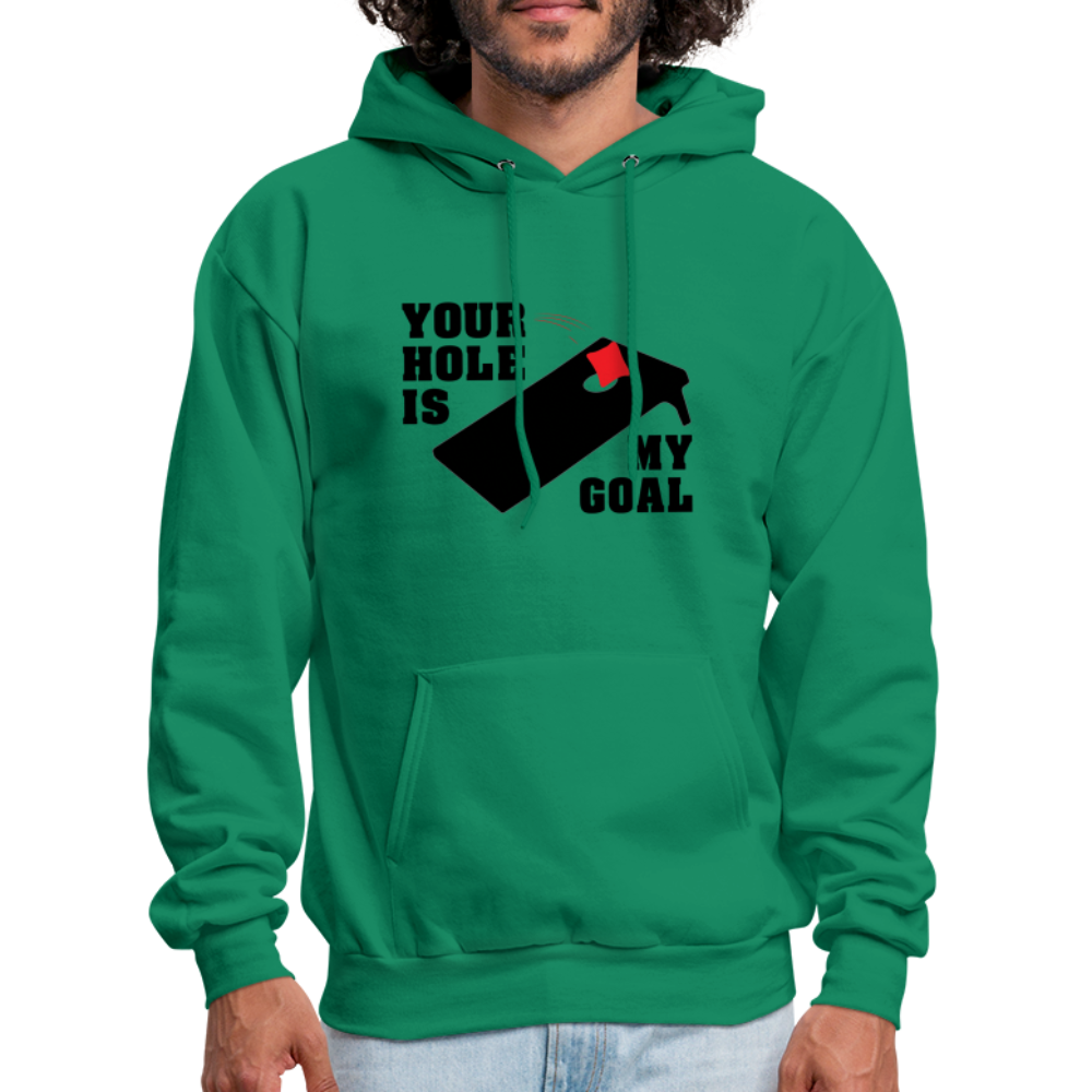 Your Hole Is My Goal (Cornhole) Hoodie - kelly green