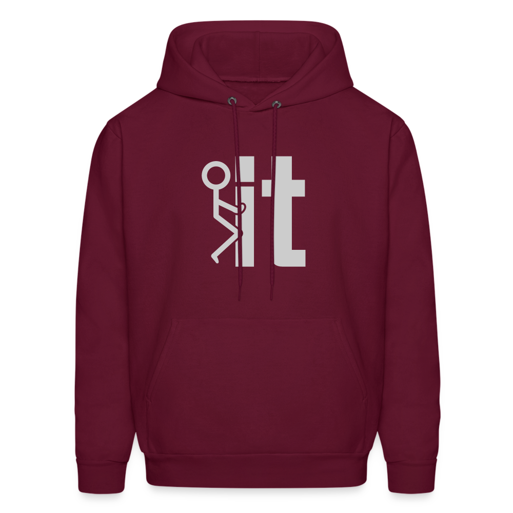 F it Hoodie (Funny & Carefree) - burgundy