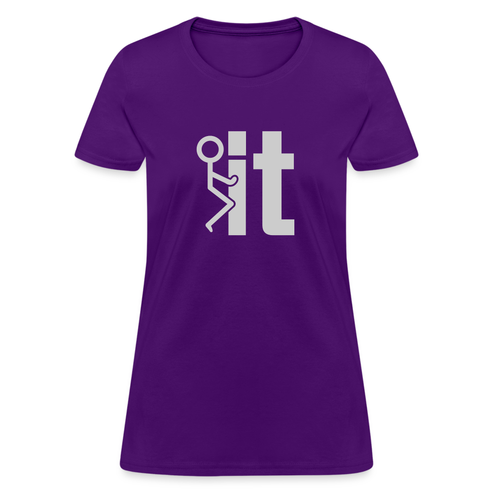 F it Women's T-Shirt (Funny & Carefree) - purple
