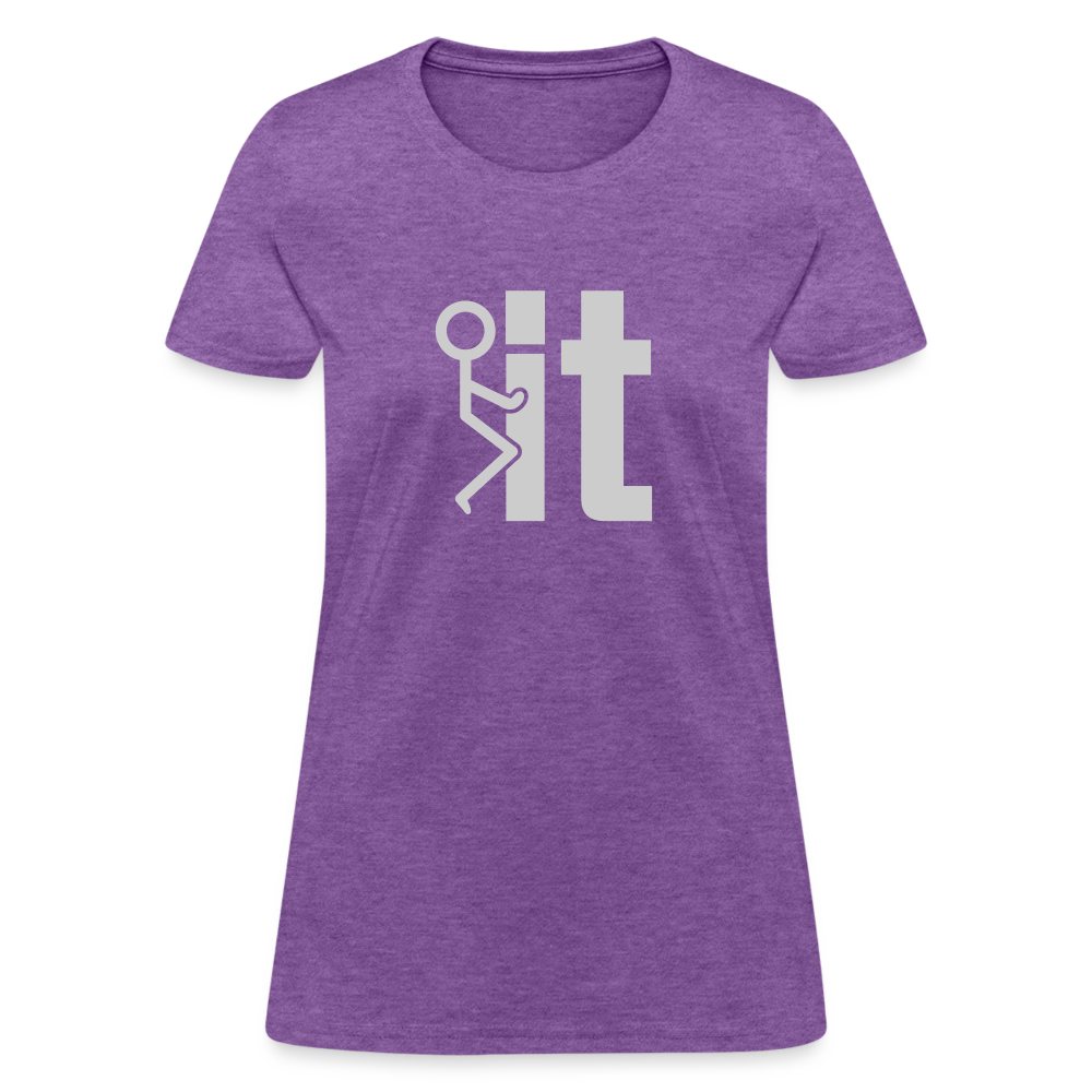 F it Women's T-Shirt (Funny & Carefree) - purple heather