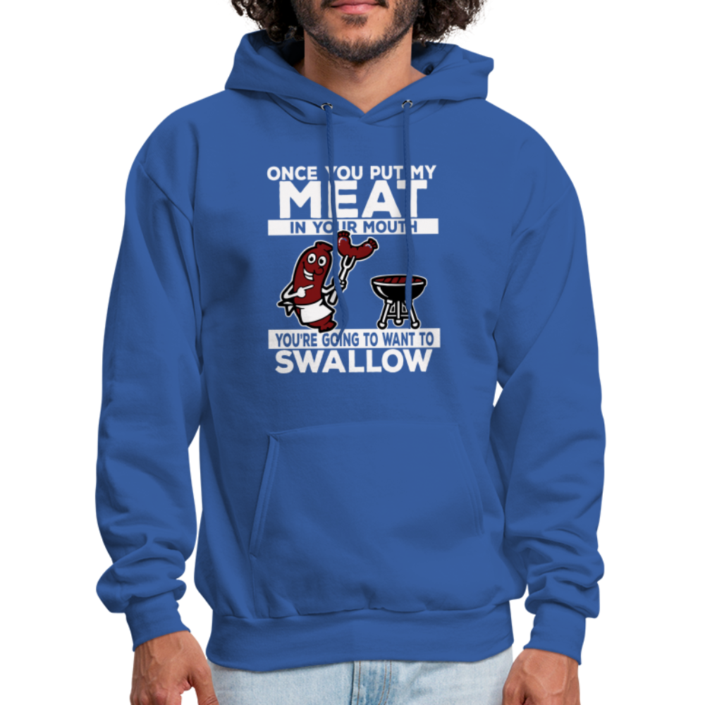 You're Going to Want to Swallow My Meat (BBQ Grilling Adult Humor) T-Shirt - royal blue