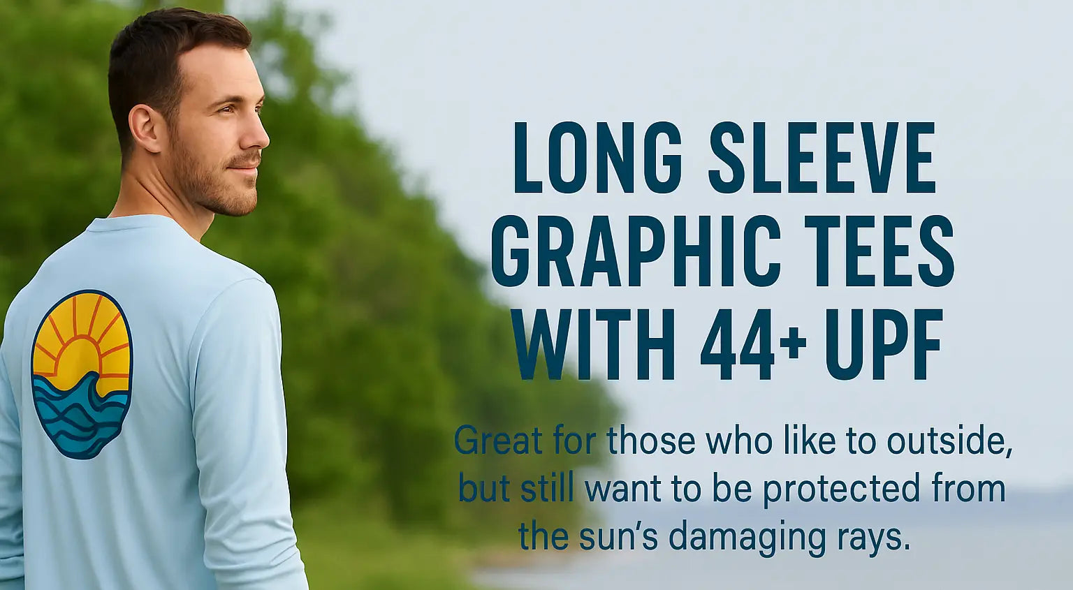Long Sleeve Graphic Tees with 44 UPF