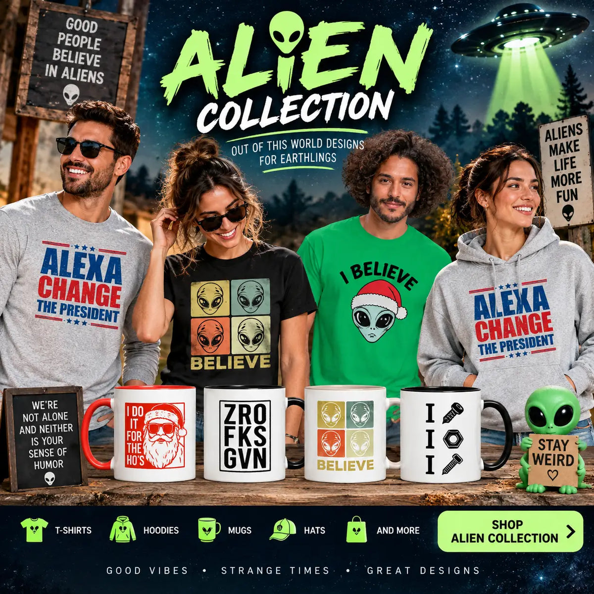 Alien T-shirts, hoodies and sweatshirts