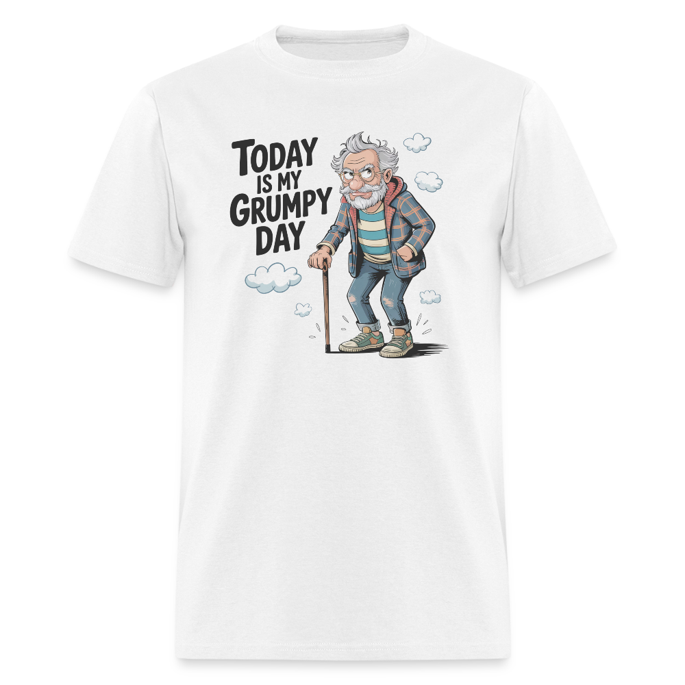 Today Is My Grumpy Day Funny T-Shirt - white