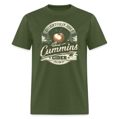 Vintage Cummins Cider (Funny Adult Humor) T-Shirt - military green