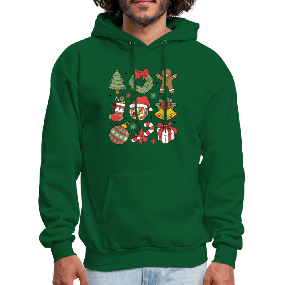 Christmas Holiday Season Hoodie - forest green
