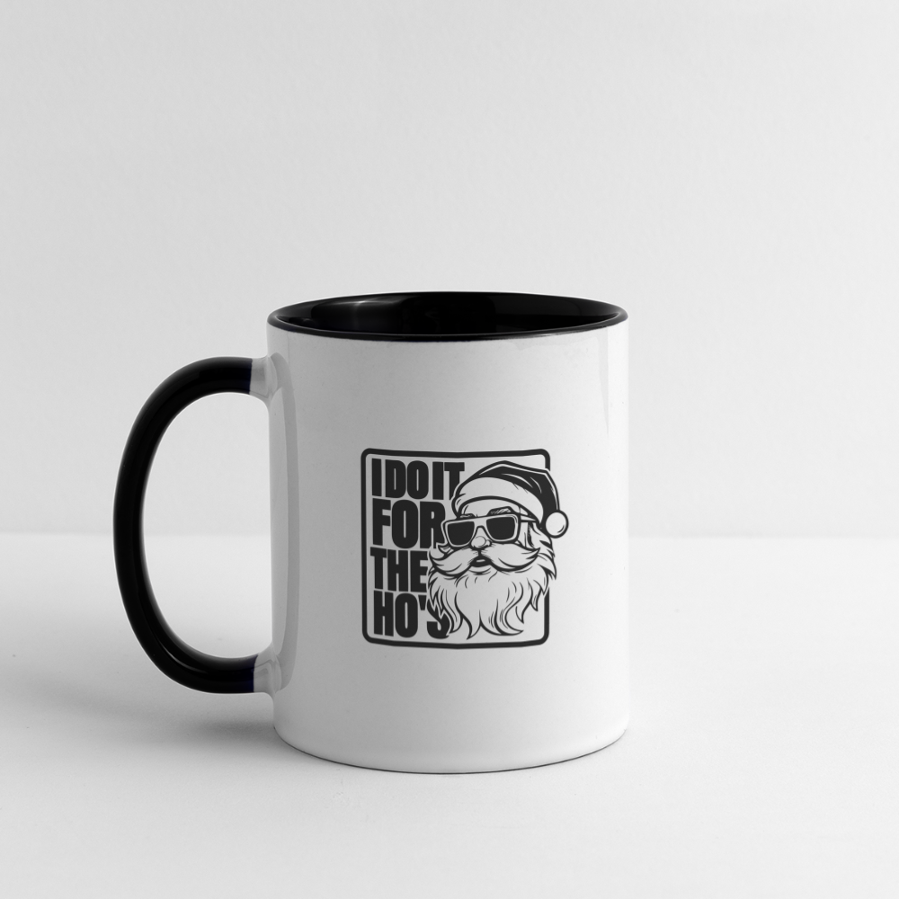 I Do It for the Ho's Funny Christmas Coffee Mug - white/black