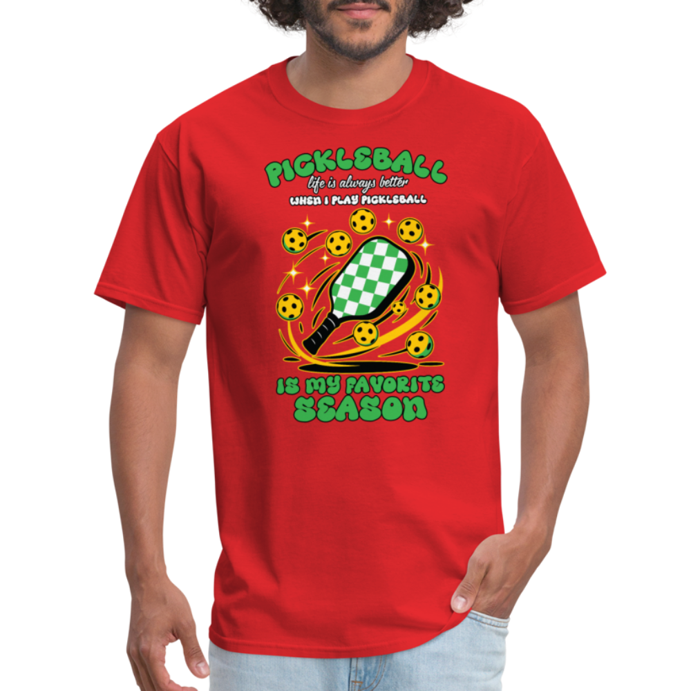 Pickleball Is My Favorite Season T-Shirt - red