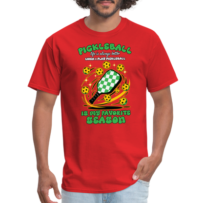 Pickleball Is My Favorite Season T-Shirt - red