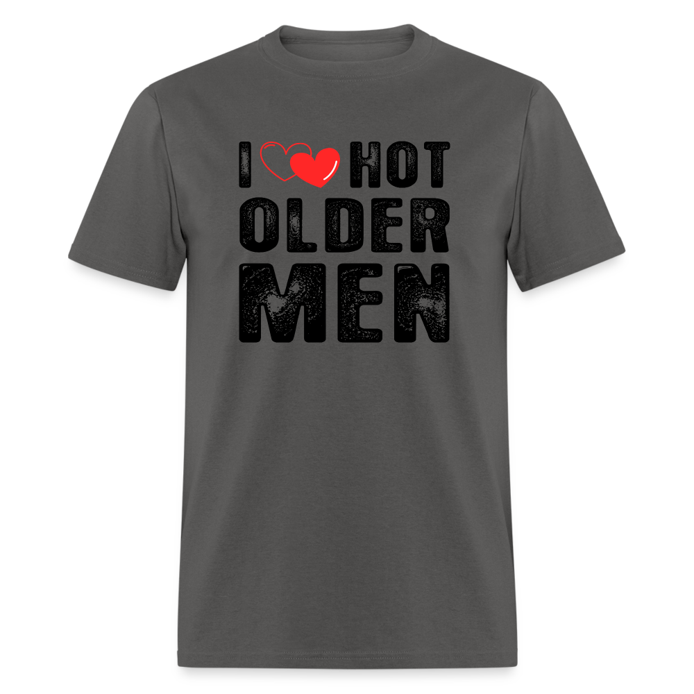 I Heart Hot Older Men (I Love Hot Older Men) T-Shirt - charcoal