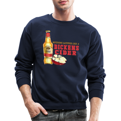 Nothing Satisfies Like A Dickens Cider Sweatshirt - navy