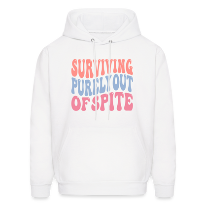 Surviving Purely Out Of Spite Hoodie - white