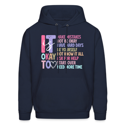 It Is Ok (Motivation Support) Hoodie - navy