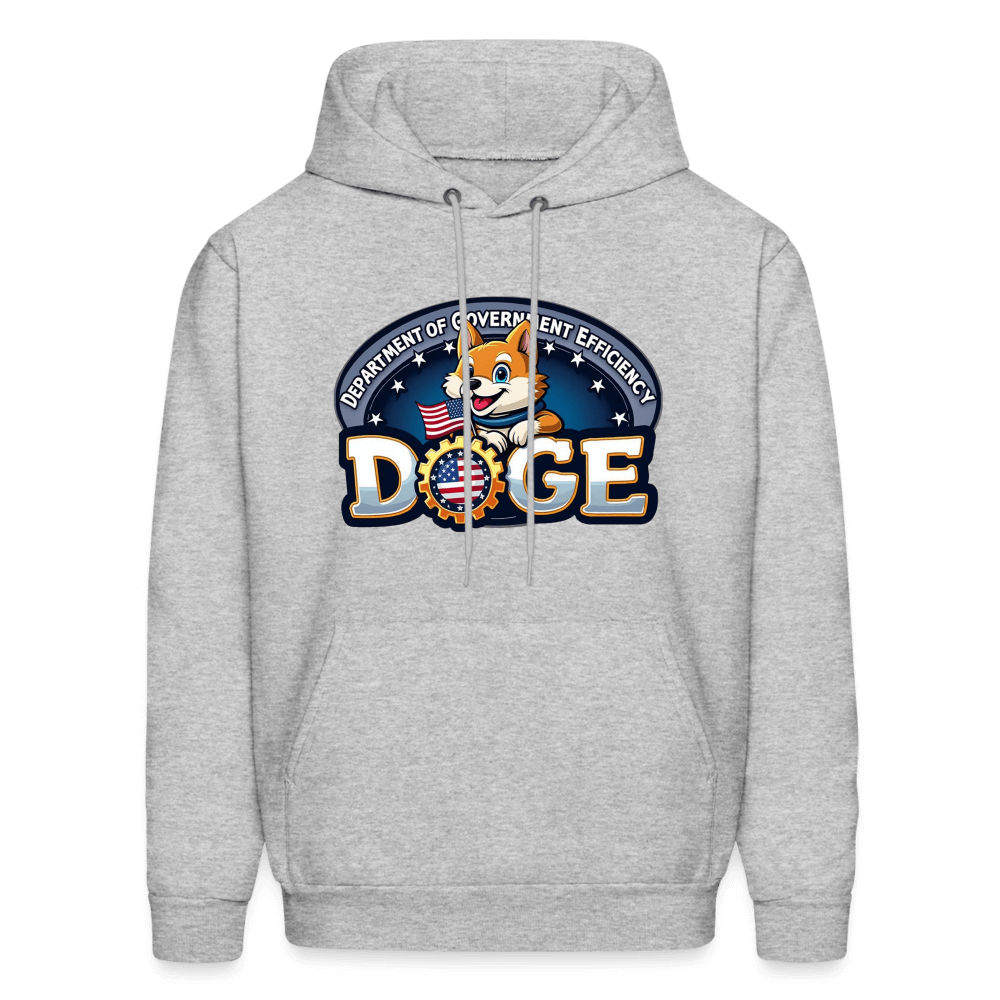 DOGE Logo (Dept of Government Efficiency) Hoodie - heather gray