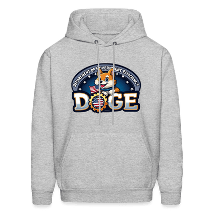 DOGE Logo (Dept of Government Efficiency) Hoodie - heather gray