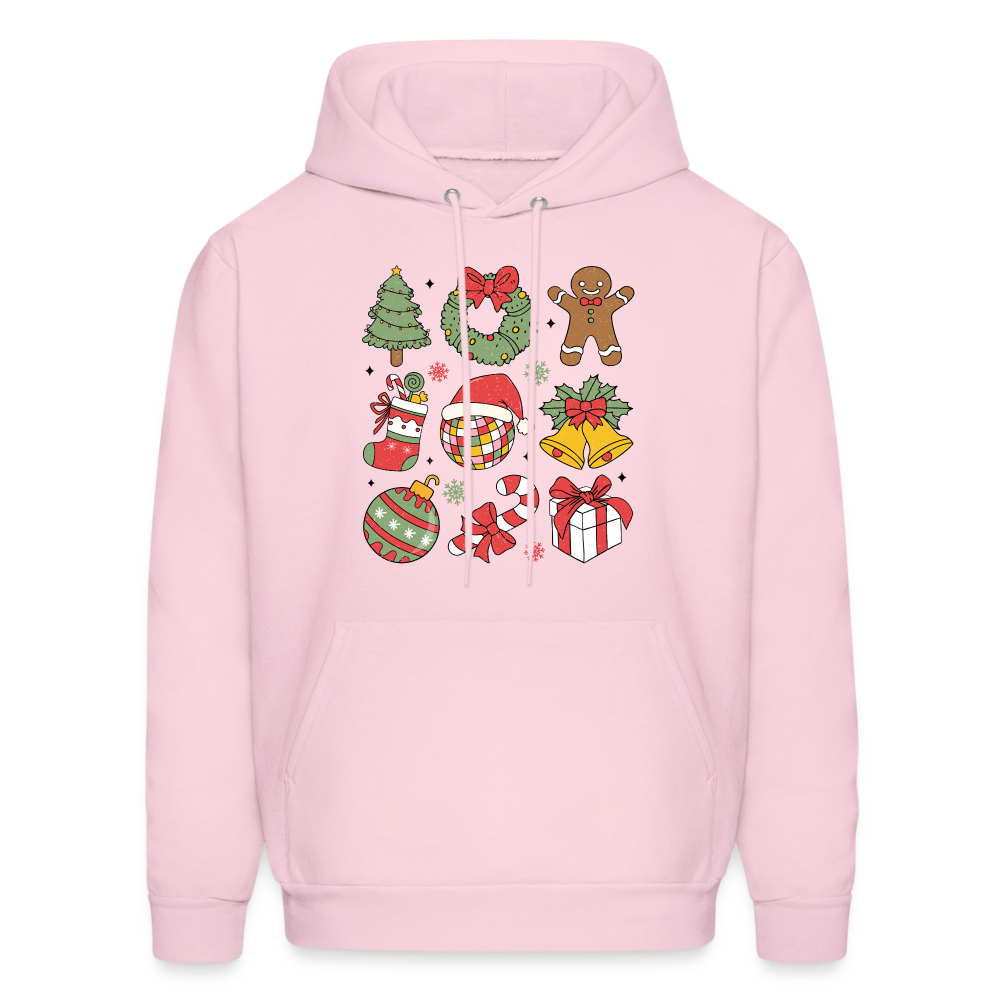 Christmas Holiday Season Hoodie - pale pink