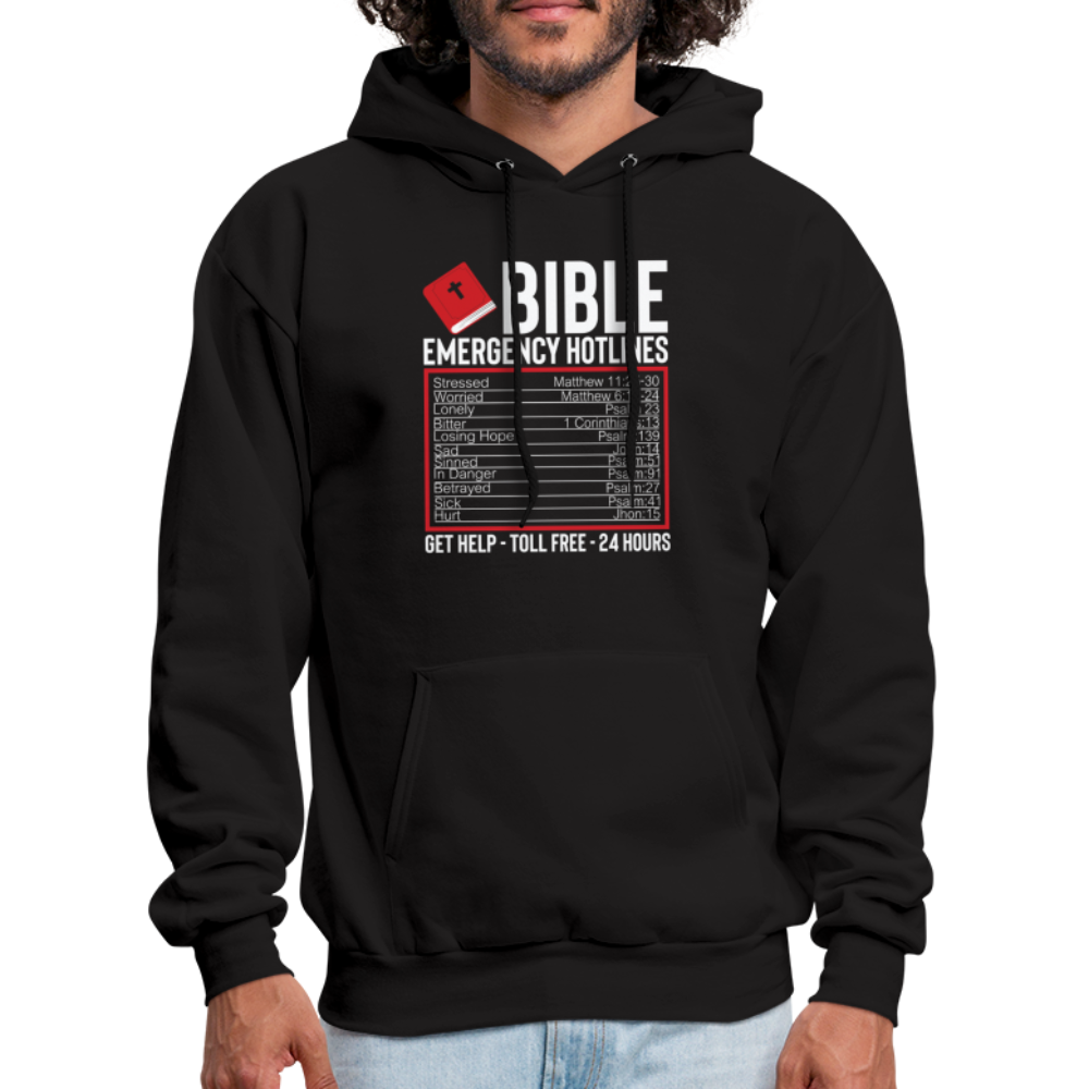 Bible Emergency Hotline (Scriptures) Hoodie - black