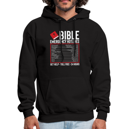 Bible Emergency Hotline (Scriptures) Hoodie - black