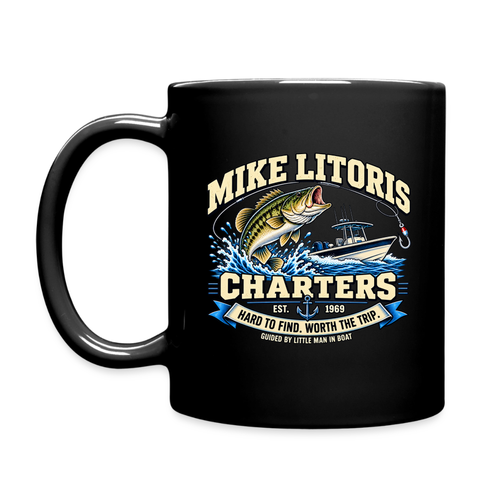 Mike Litoris Fishing Charters Black Coffee Mug Color: Black