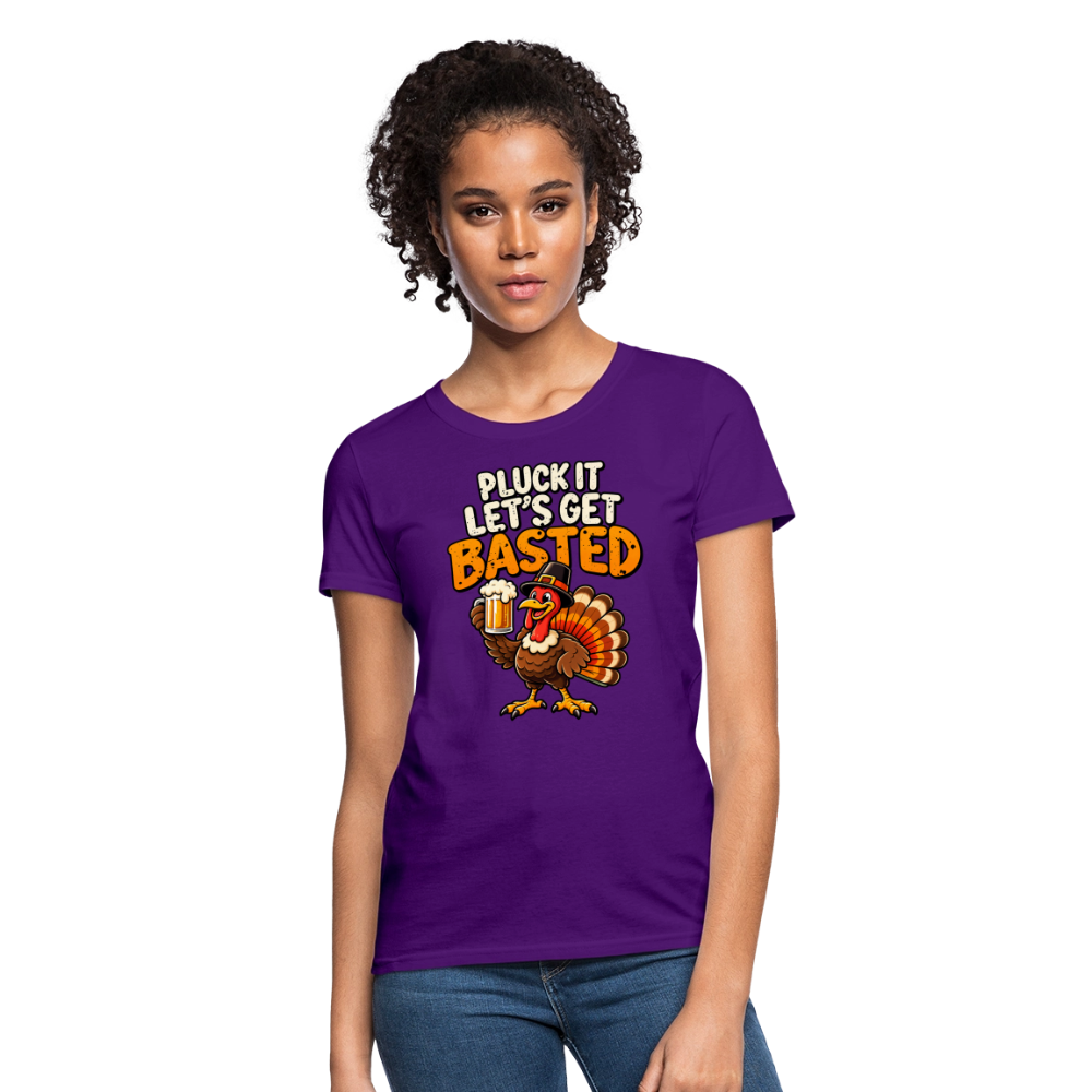 Pluck It Let’s Get Basted Women’s T-Shirt - purple