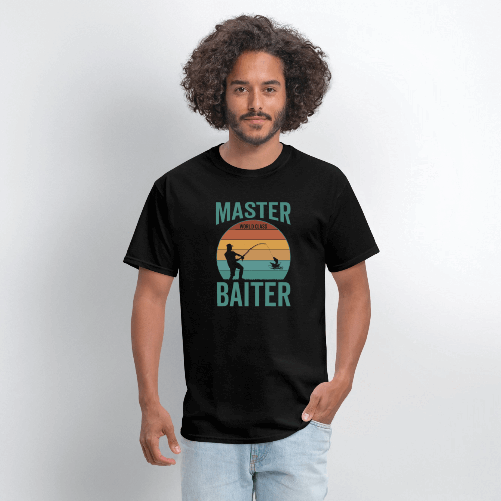 Master Baiter Funny Fishing T-Shirt - black