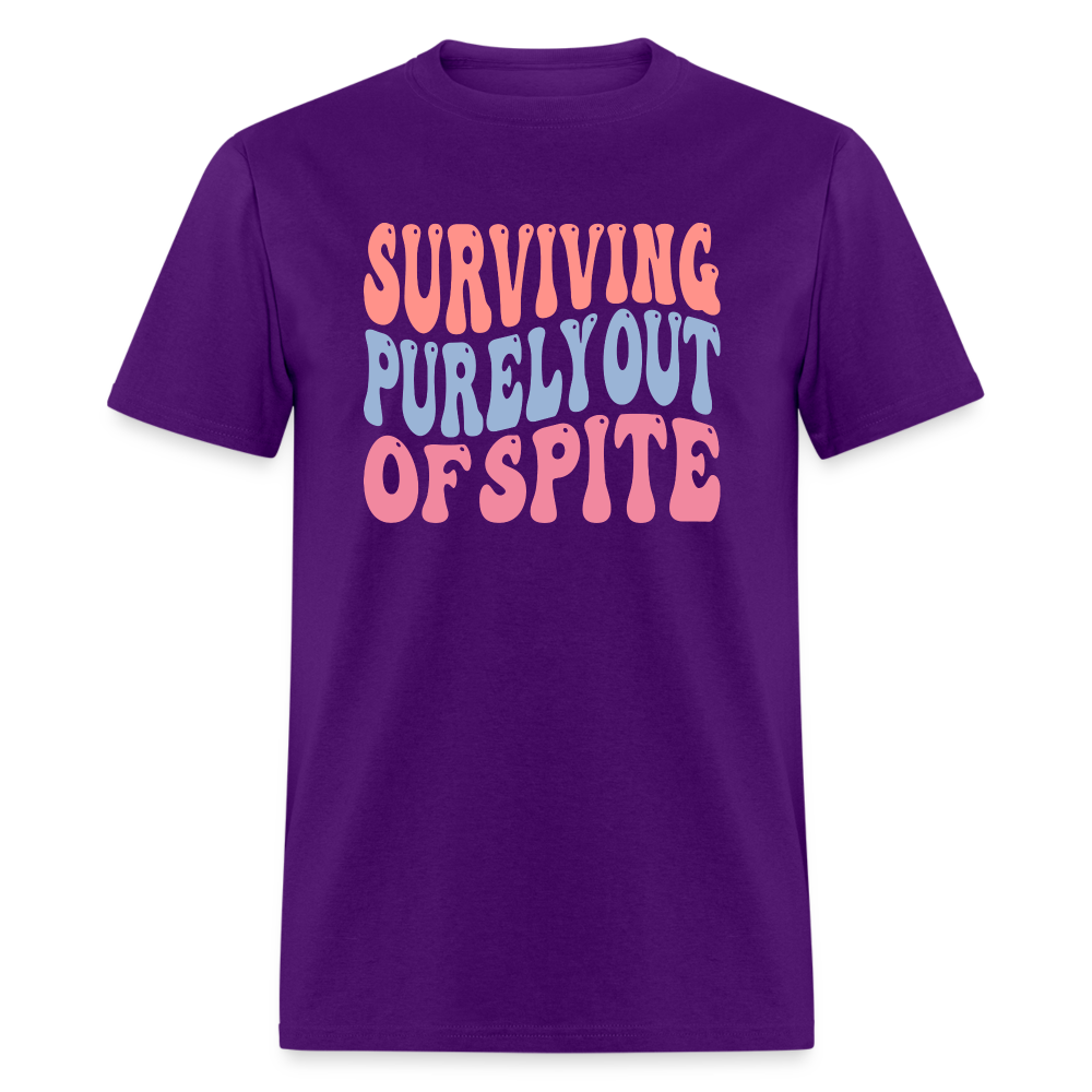 Surviving Purely Out Of Spite T-Shirt - purple
