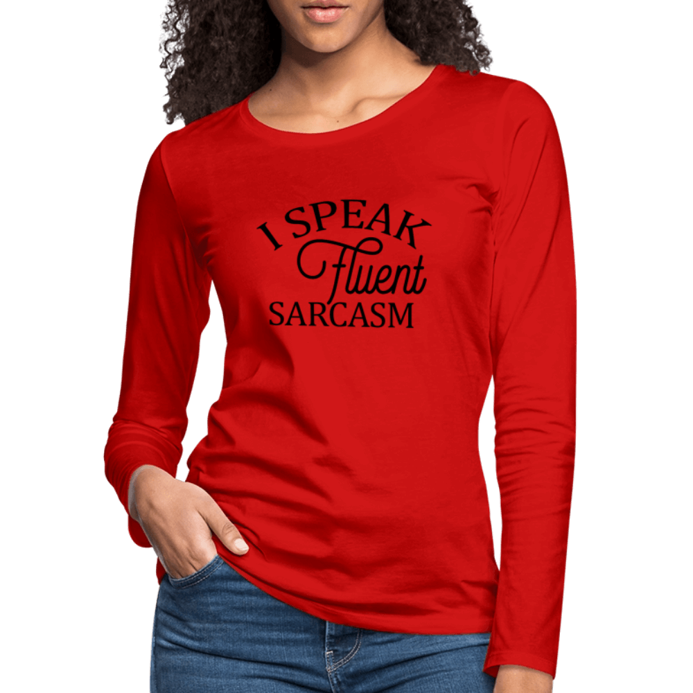 Women's Premium Long Sleeve T-Shirt - red