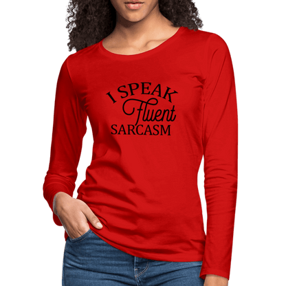 Women's Premium Long Sleeve T-Shirt - red