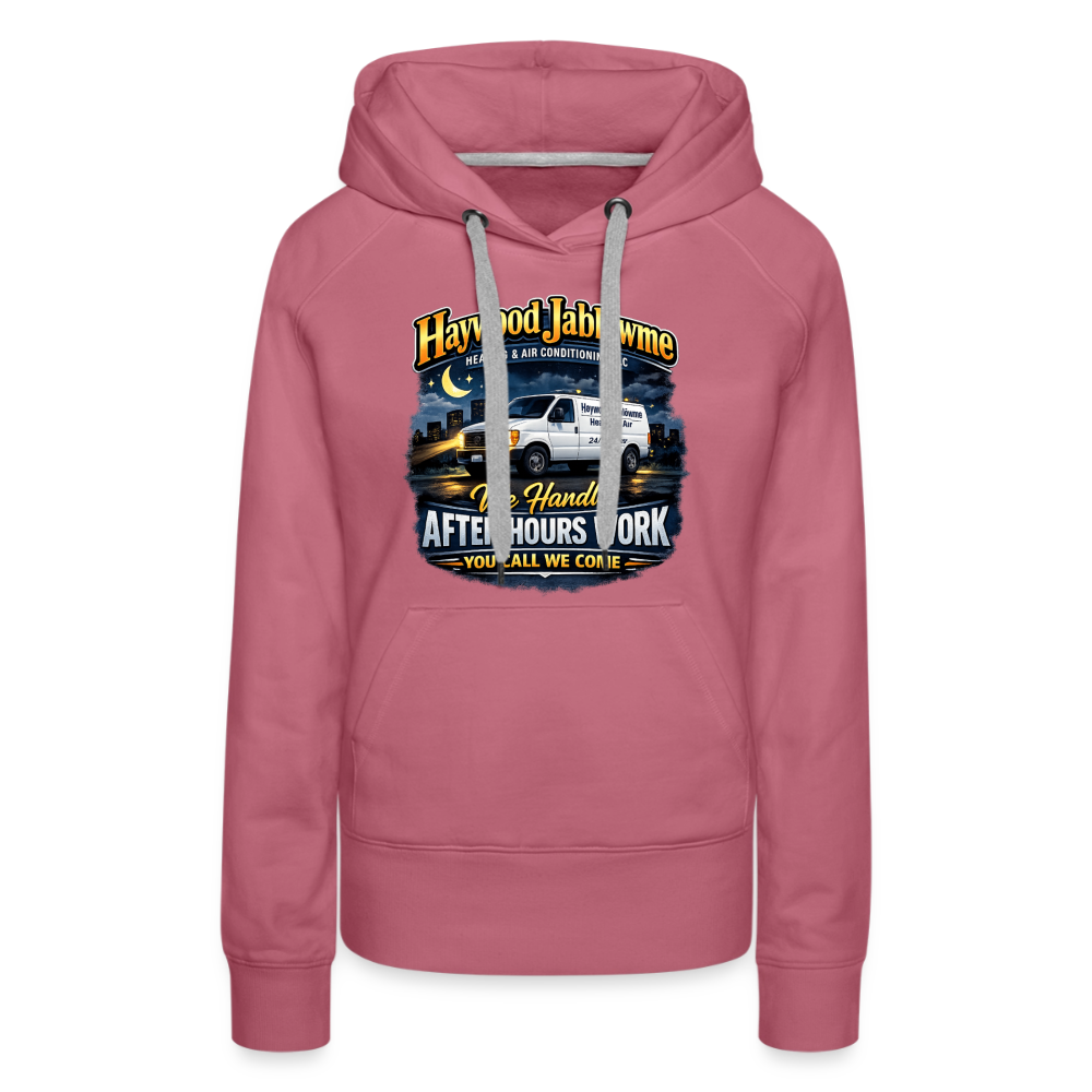 Haywood Jablowme Funny Women’s HVAC Hoodie Color: White
