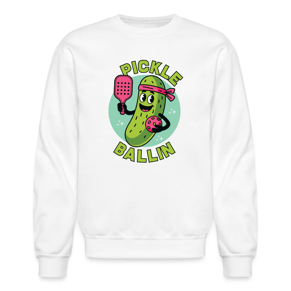 Pickle Ballin Sweatshirt - white