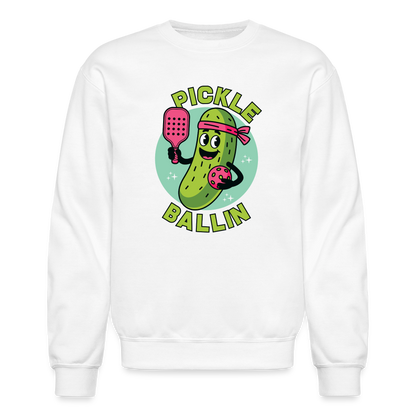 Pickle Ballin Sweatshirt - white