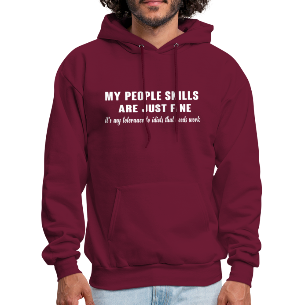 It's My Tolerance To Idiots That Needs Work Hoodie - burgundy