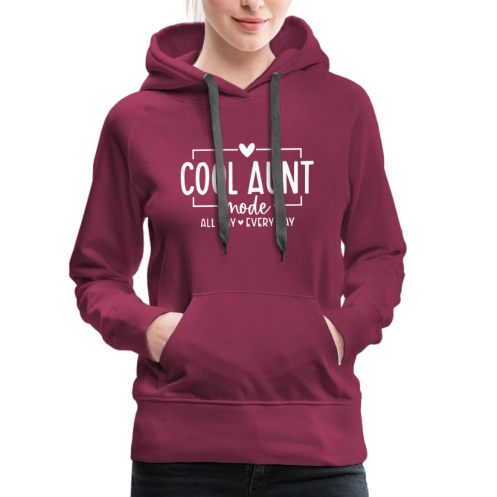 Cool Aunt Mode Women’s Premium Hoodie - burgundy