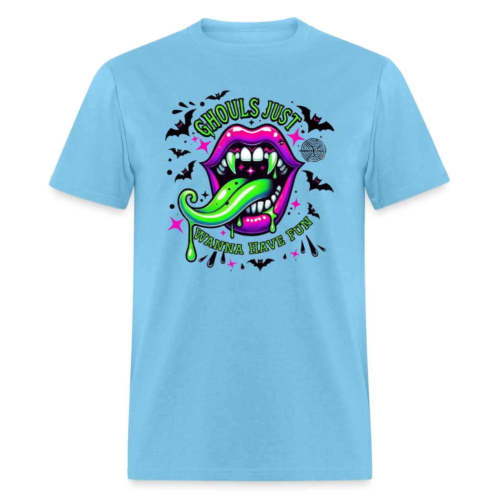 Ghouls Just Wanna Have Fun T-Shirt - aquatic blue