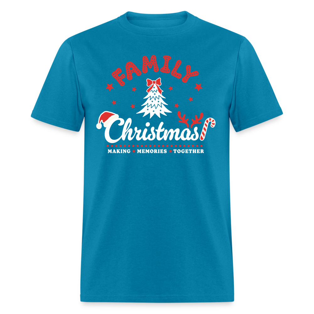 Family Christmas Making Memories Together T-Shirt - turquoise