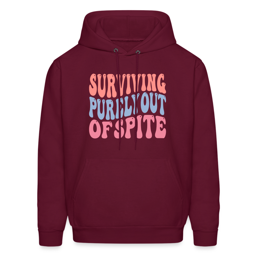 Surviving Purely Out Of Spite Hoodie - burgundy