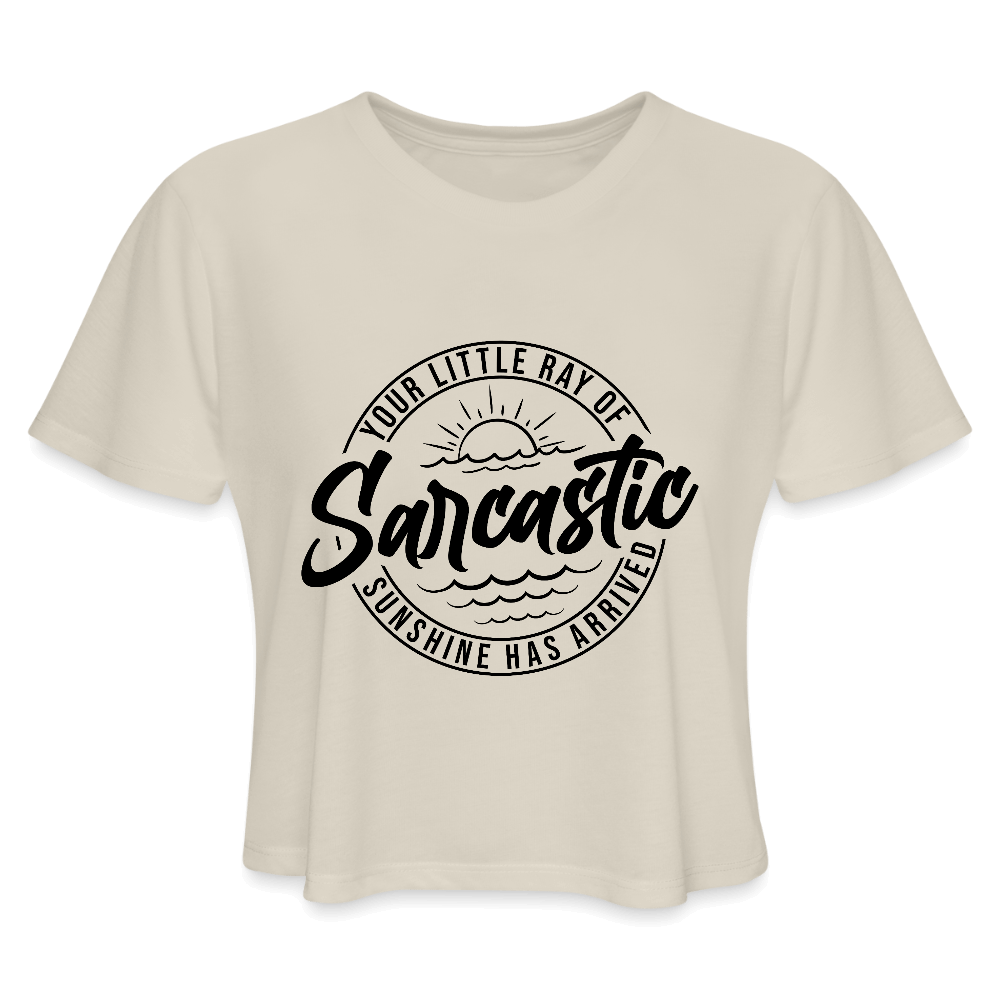 Sarcastic Sunshine Cropped Tee for Women - dust