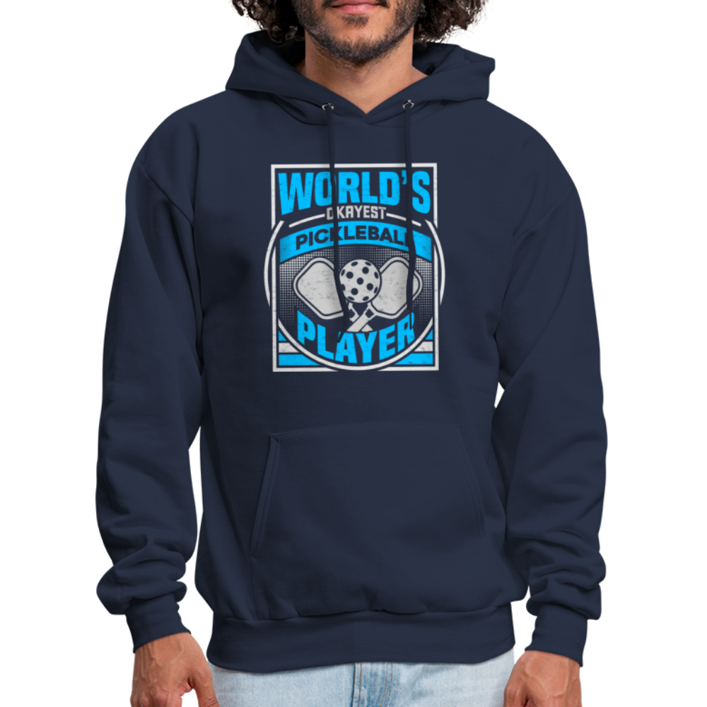 World's Okayest Pickleball Player Hoodie - navy