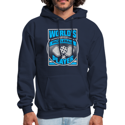 World's Okayest Pickleball Player Hoodie - navy