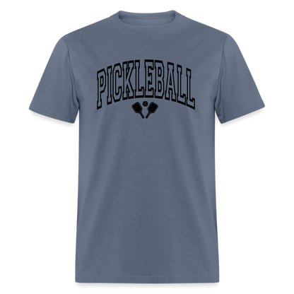 Pickleball T-Shirt (Black Arch Letters) - denim