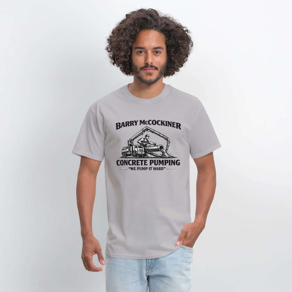 Barry McCockiner Concrete Pumping Funny Tee Color: Rock