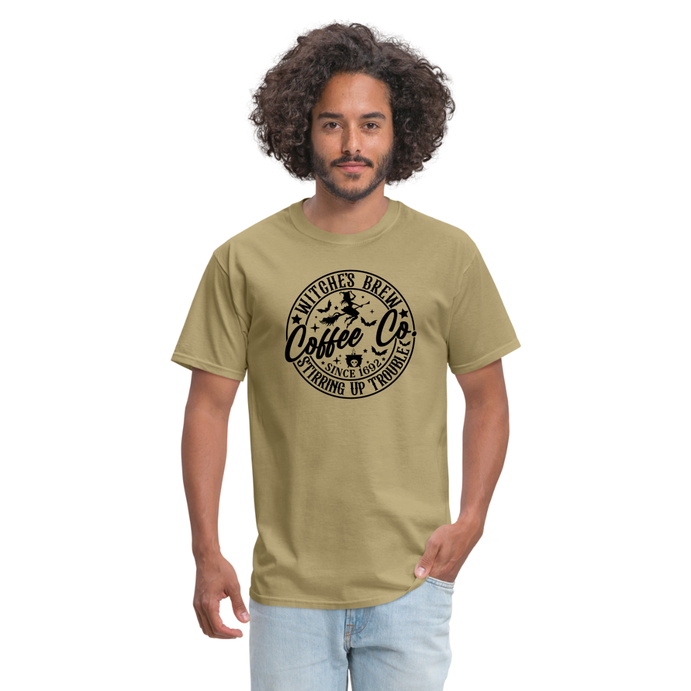 Witches Brew Coffee Co (Halloween) T-Shirt - khaki