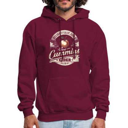 Vintage Cummins Cider (Funny Adult Humor) Hoodie - burgundy