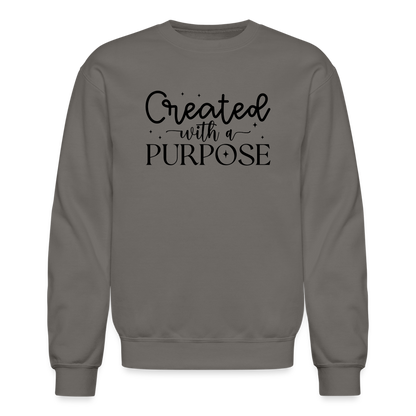 Created with a Purpose Sweatshirt - asphalt gray