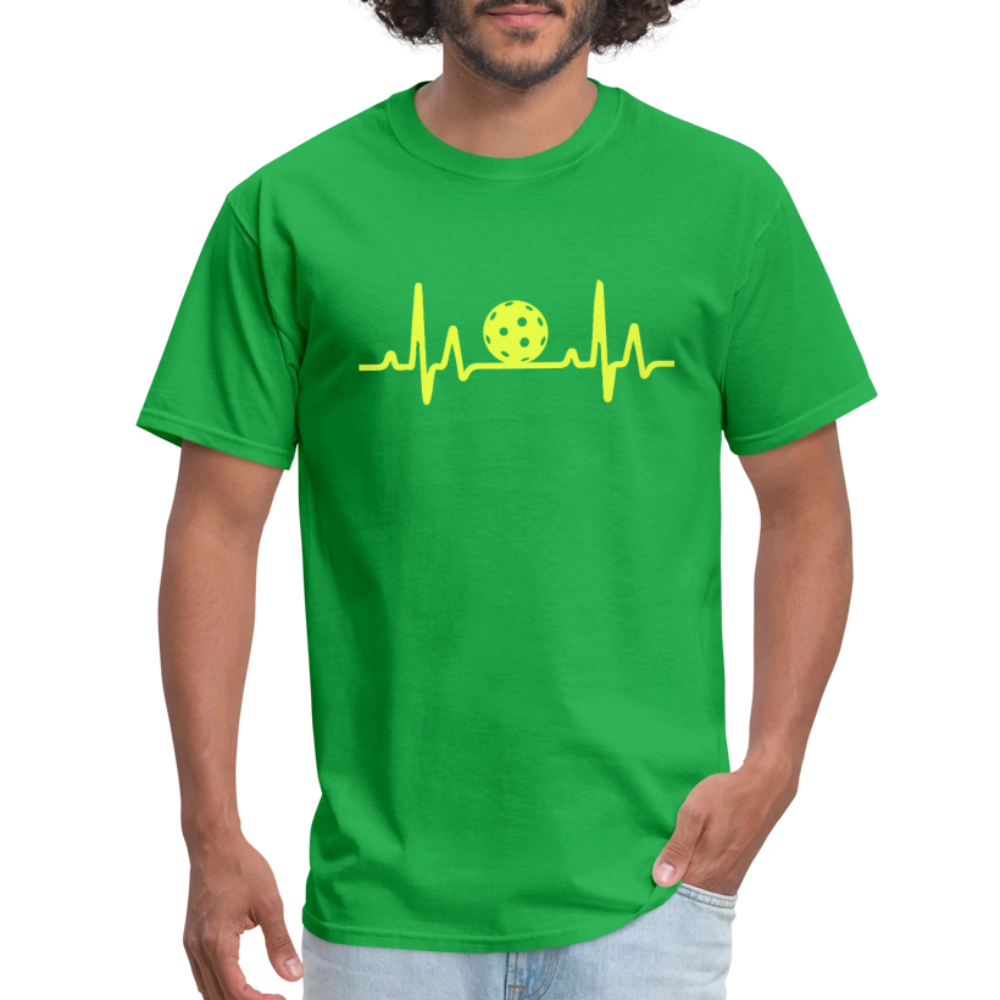 Pickleball Heartbeat T-Shirt - bright green